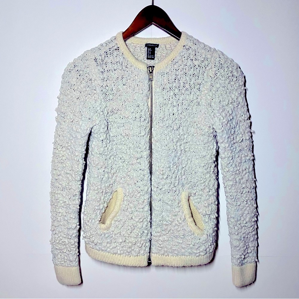 Forever 21 Cardigan | Women’s US Size S | Knitted Cream Popcorn Texture
